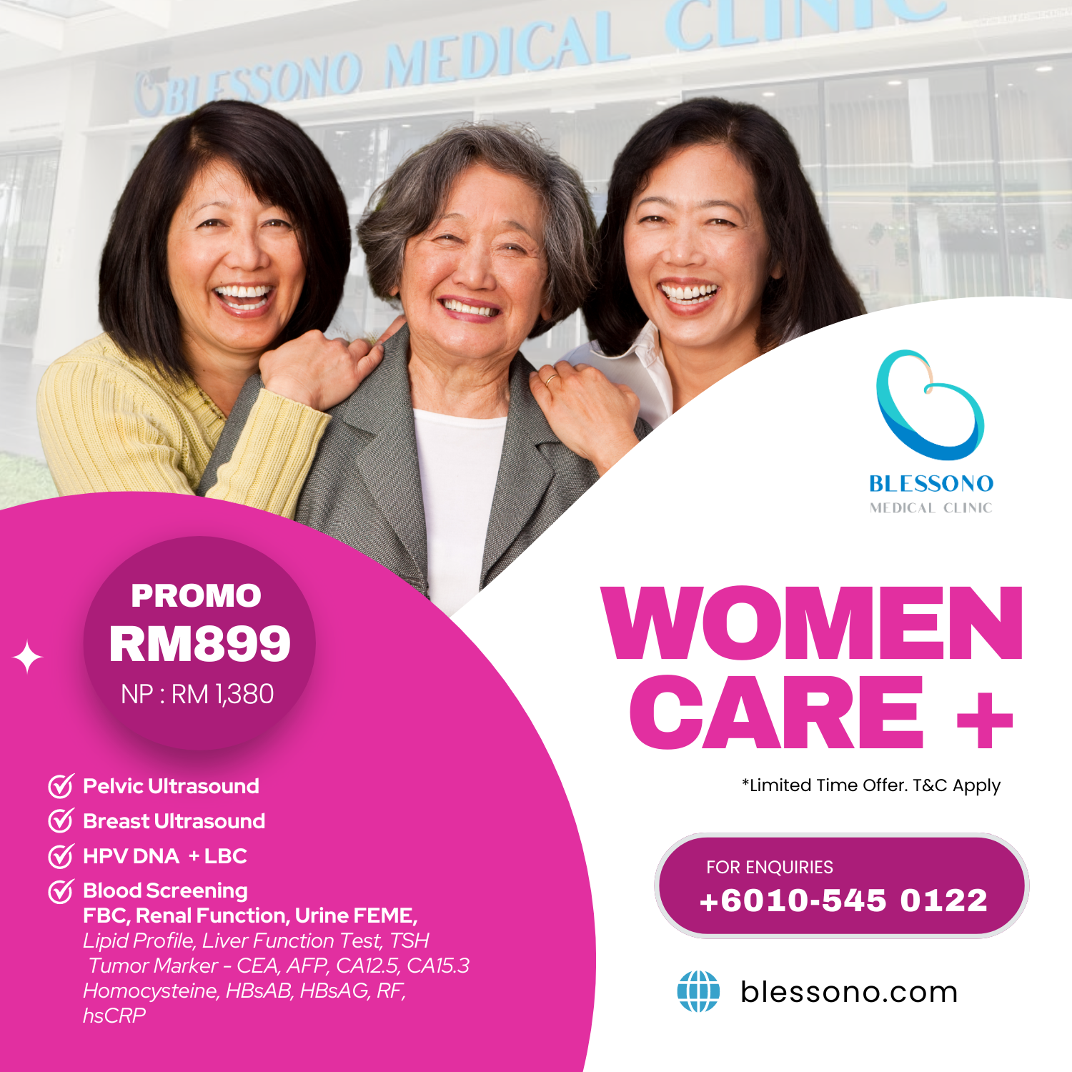 Women's Health Screening Packages Blessono Specialist Clinic